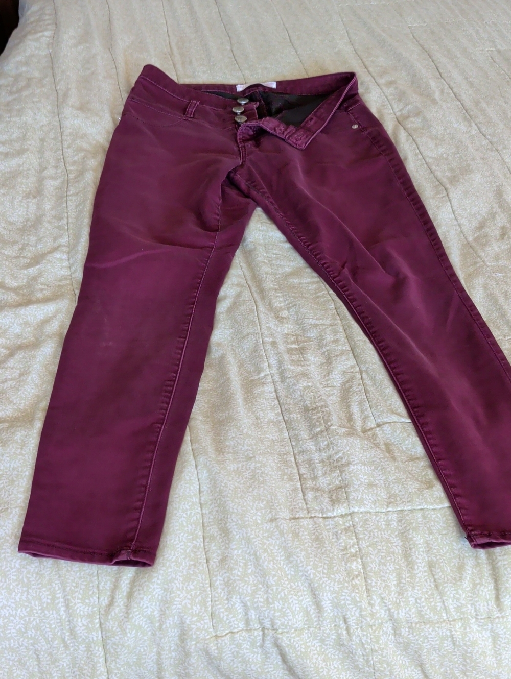 No Boundaries Burgundy Skinny Jeans